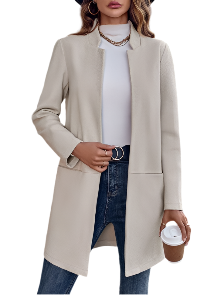 Long open front blazer- WH