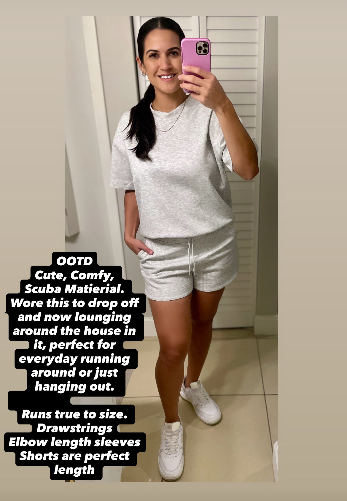 Zenana Scuba Short Sleeve Top & Shorts Set- WH