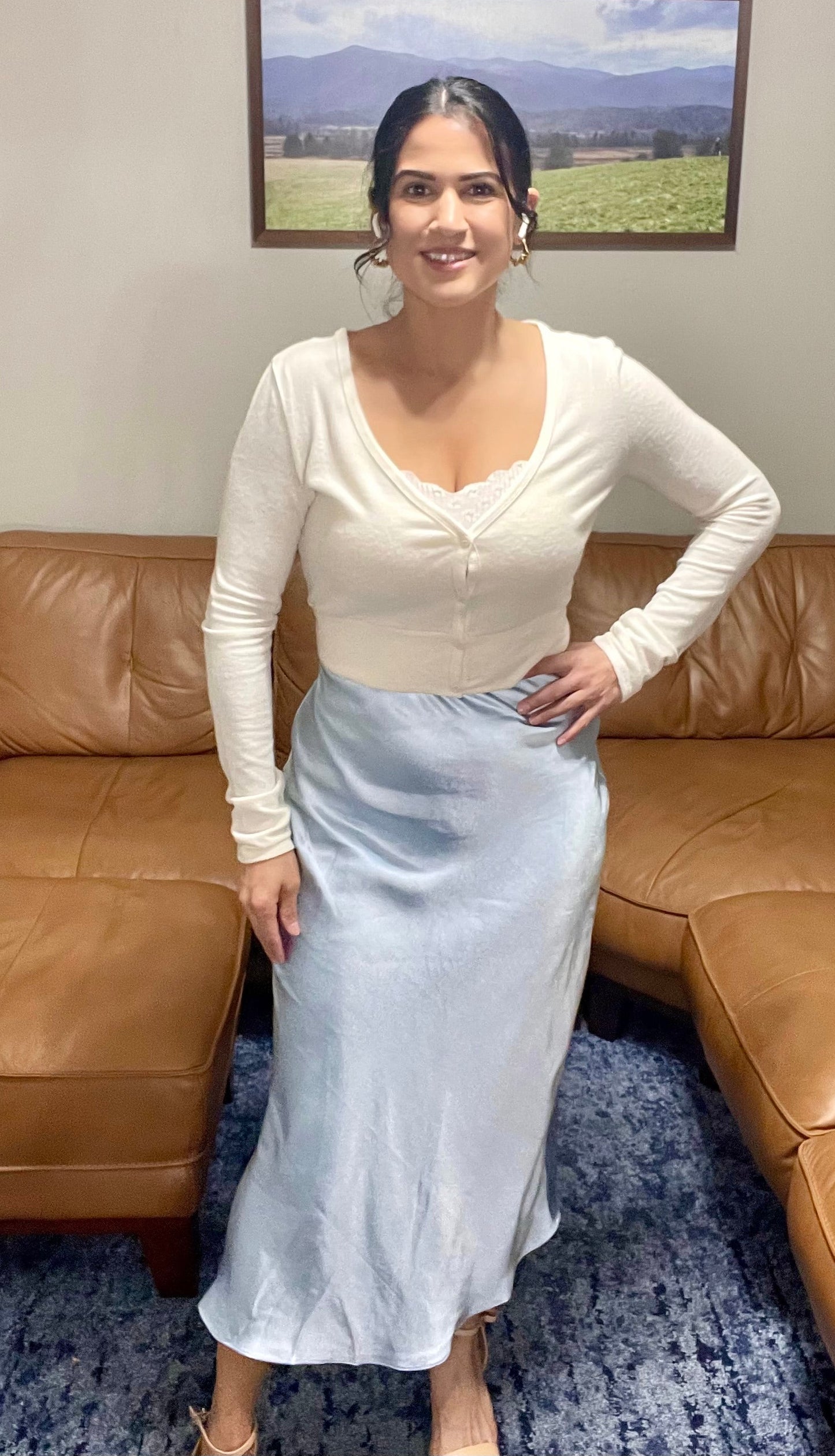 Cropped Long Sleeve Top