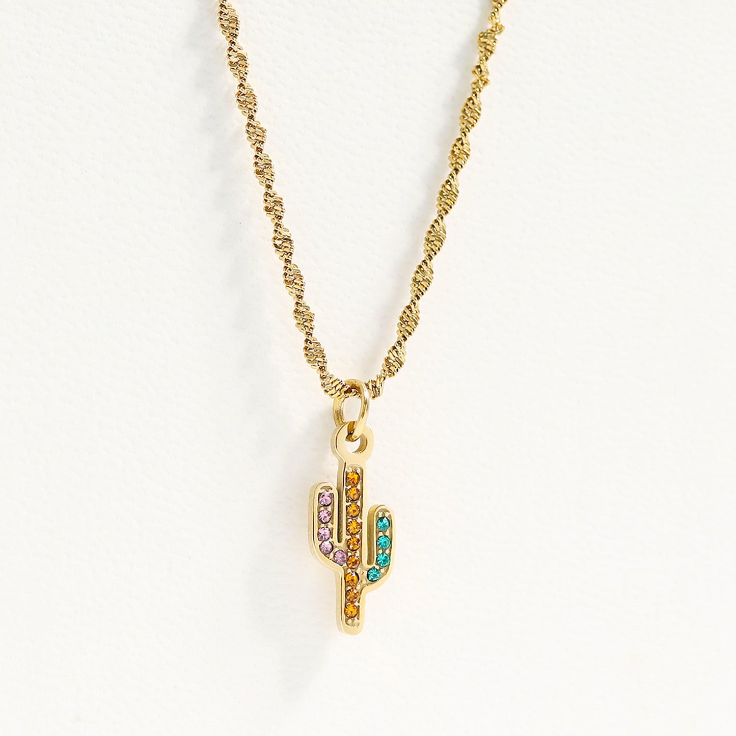 18K Gold Plated Singapore Chain Necklace