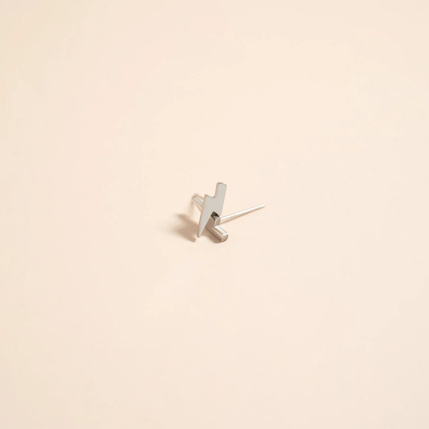 Lightning Bolt Stud Earrings - 18K Plated