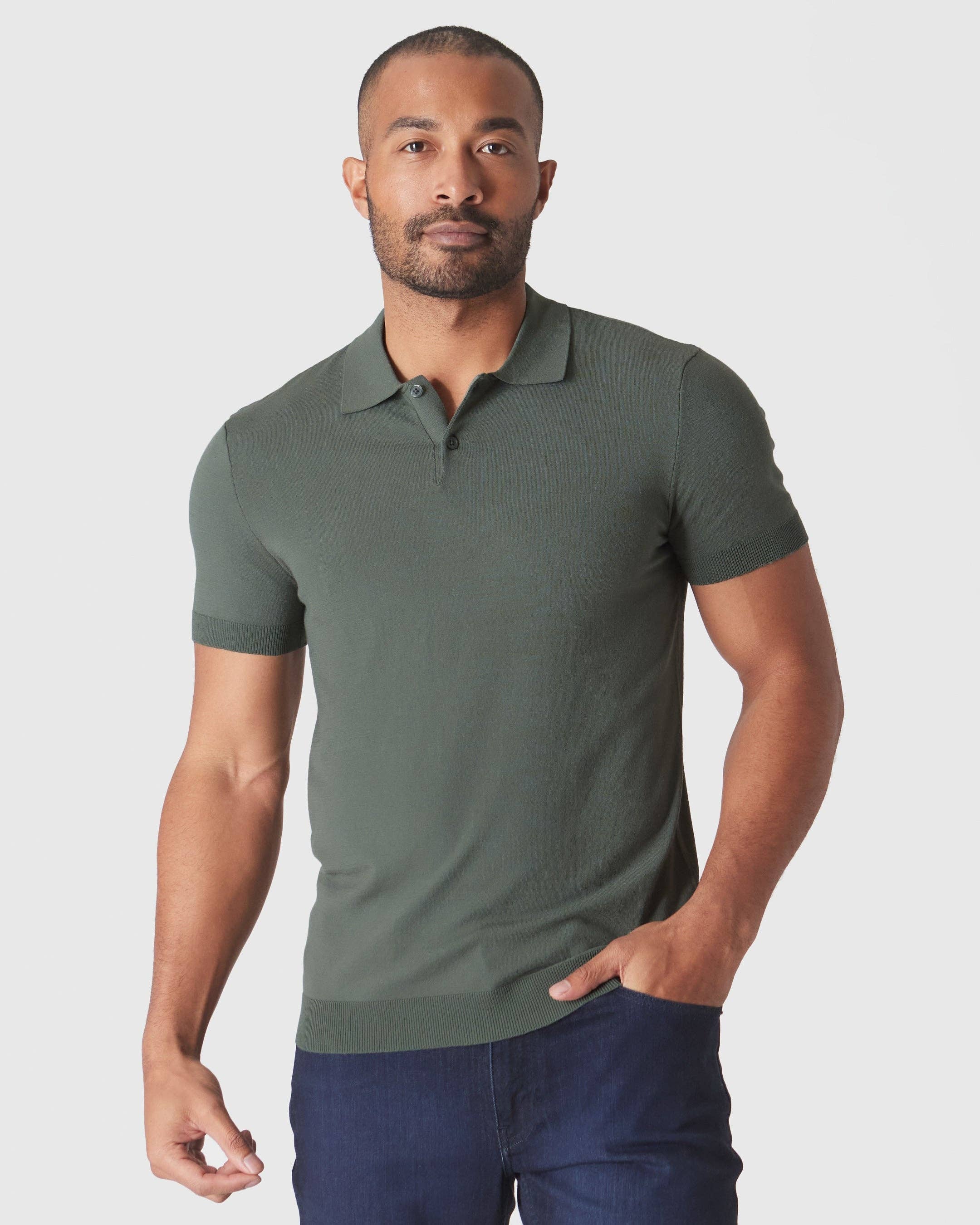 Moss Short Sleeve Sweater Polo – NEENS
