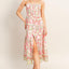 Pink Floral Spaghetti Strap Dress