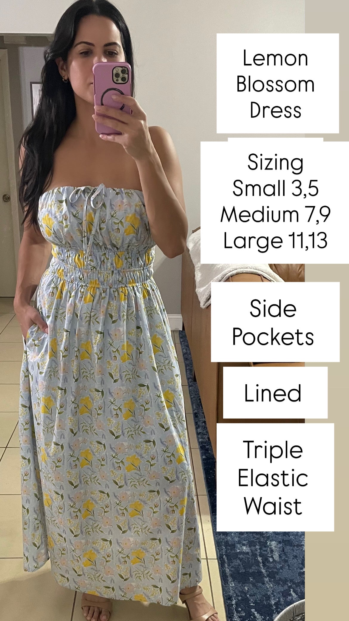 Lemon Blossom Tube Dress