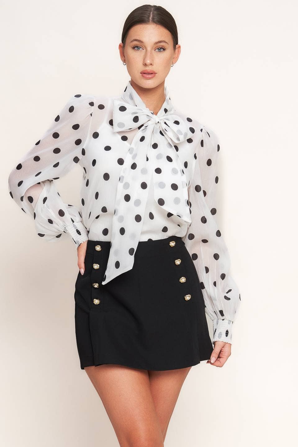 Solid Woven Skort -OS