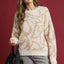Heart Print Crew Neck Sweater