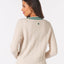 Hanalei Cable Knit Sweater: Oatmilk/Emerald