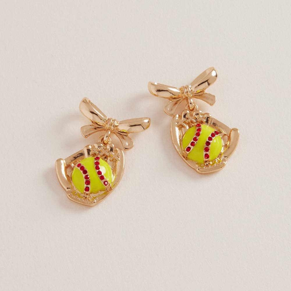 Baseball Softball with Glove Earrings OS