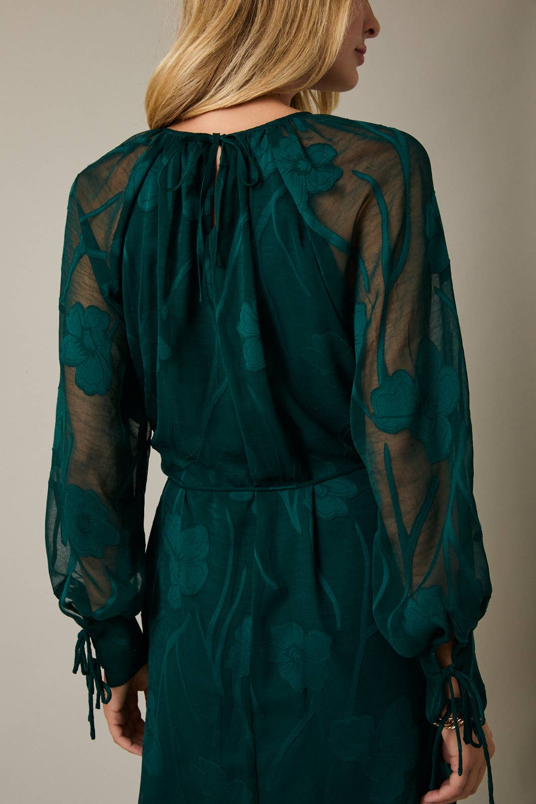 Emerald Long Sleeve Mini Dress