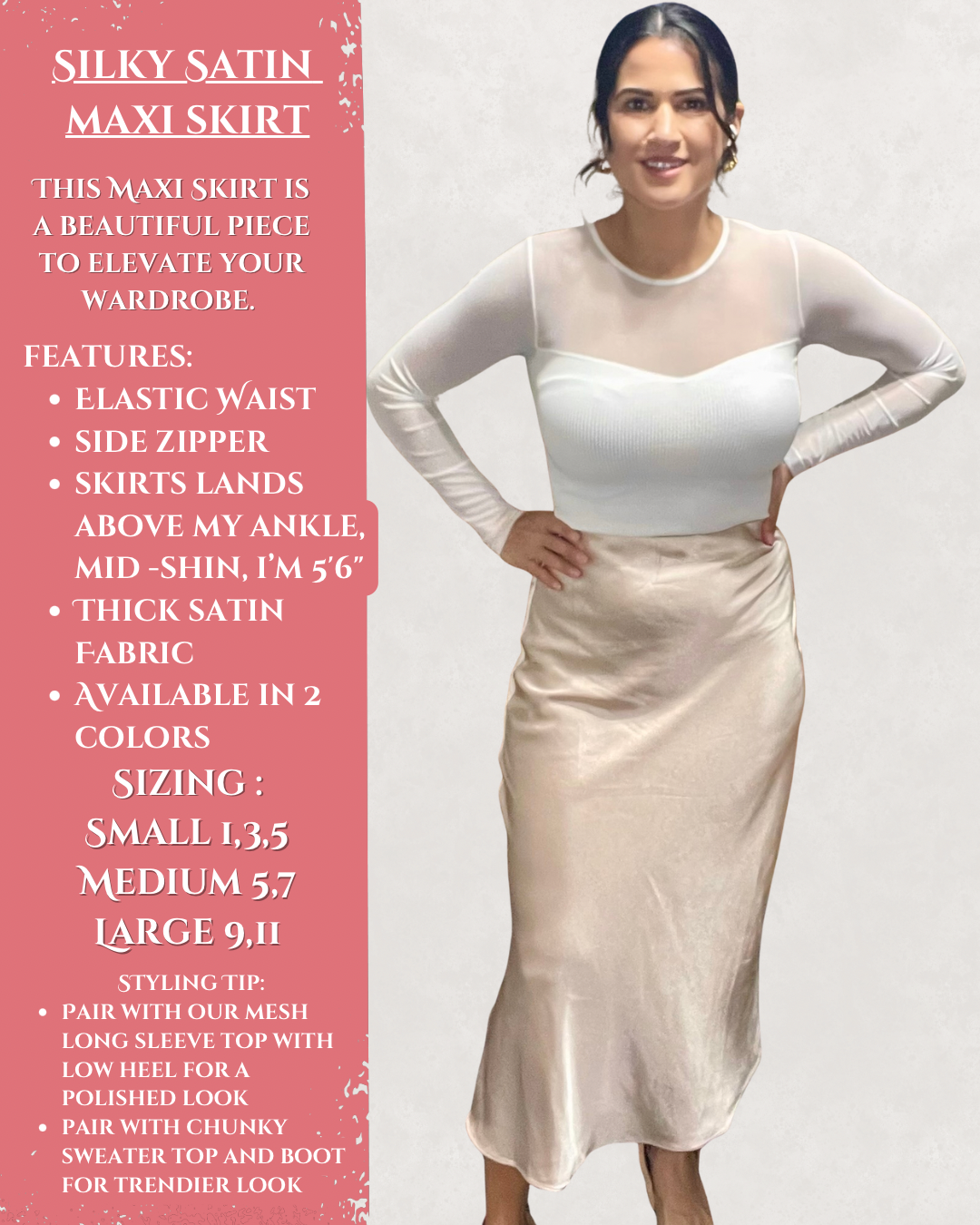 Silky Satin Maxi Skirt