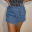 SO ME Wrap Braided Trimmed Denim Skort- WH