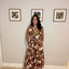 Floral Fall Printed Midi Dress-OS