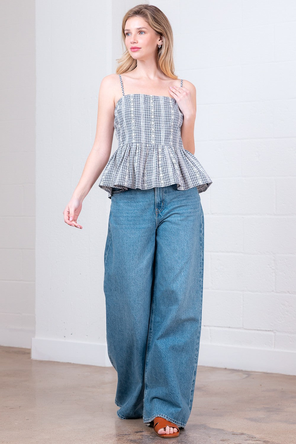 Plaid Ruffle Top