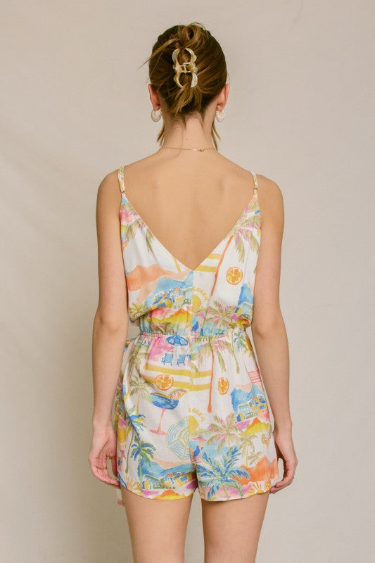 Summer Somewhere Wrap Romper