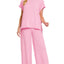Pink Short Sleeve Tee & Pants Set