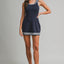 Scuba Contrast Trim Dress With Shorts
