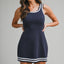 Scuba Contrast Trim Dress With Shorts