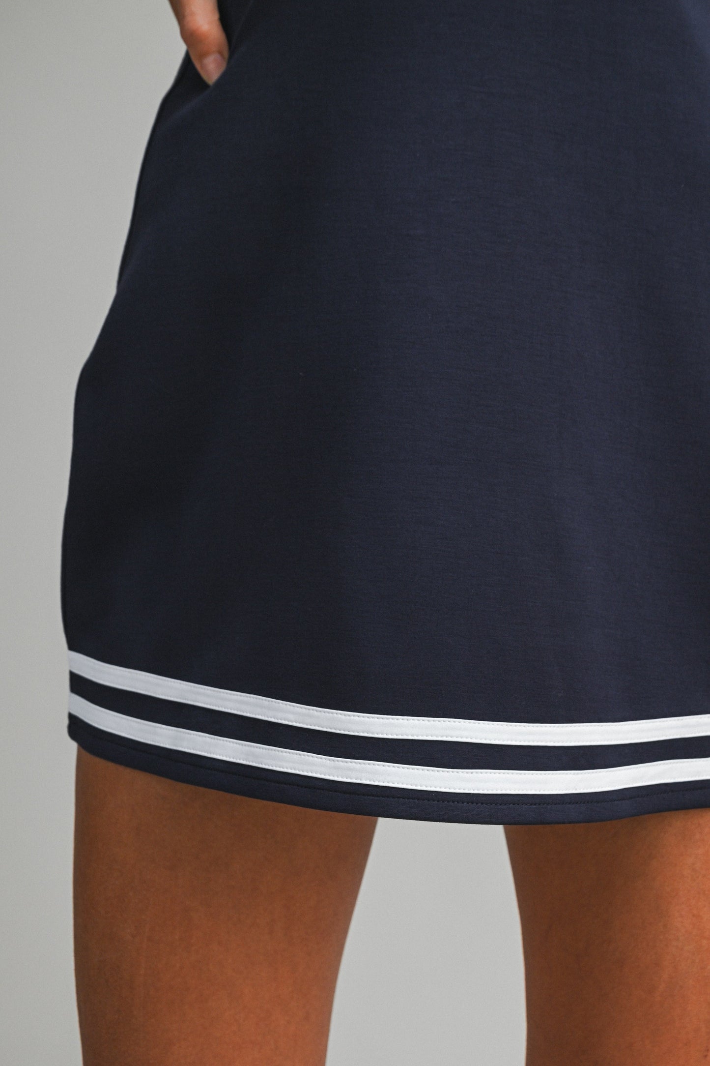 Scuba Contrast Trim Dress With Shorts