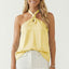 Cord Keyhole Sleeveless Top