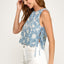 Sunflower Embroidery Detail Tank