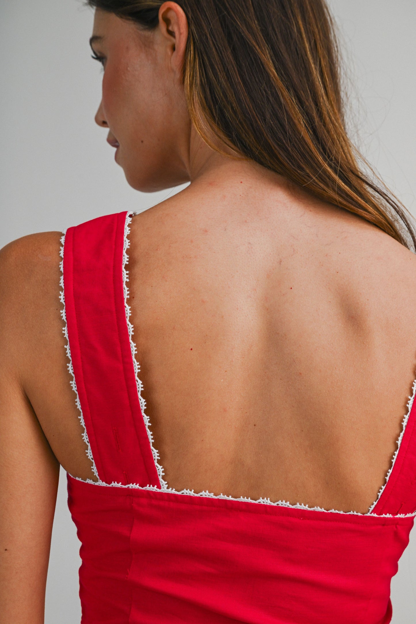 Sweetheart Lace Trim Top