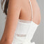 White Lace Trim Midi Dress