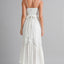 White Lace Trim Midi Dress