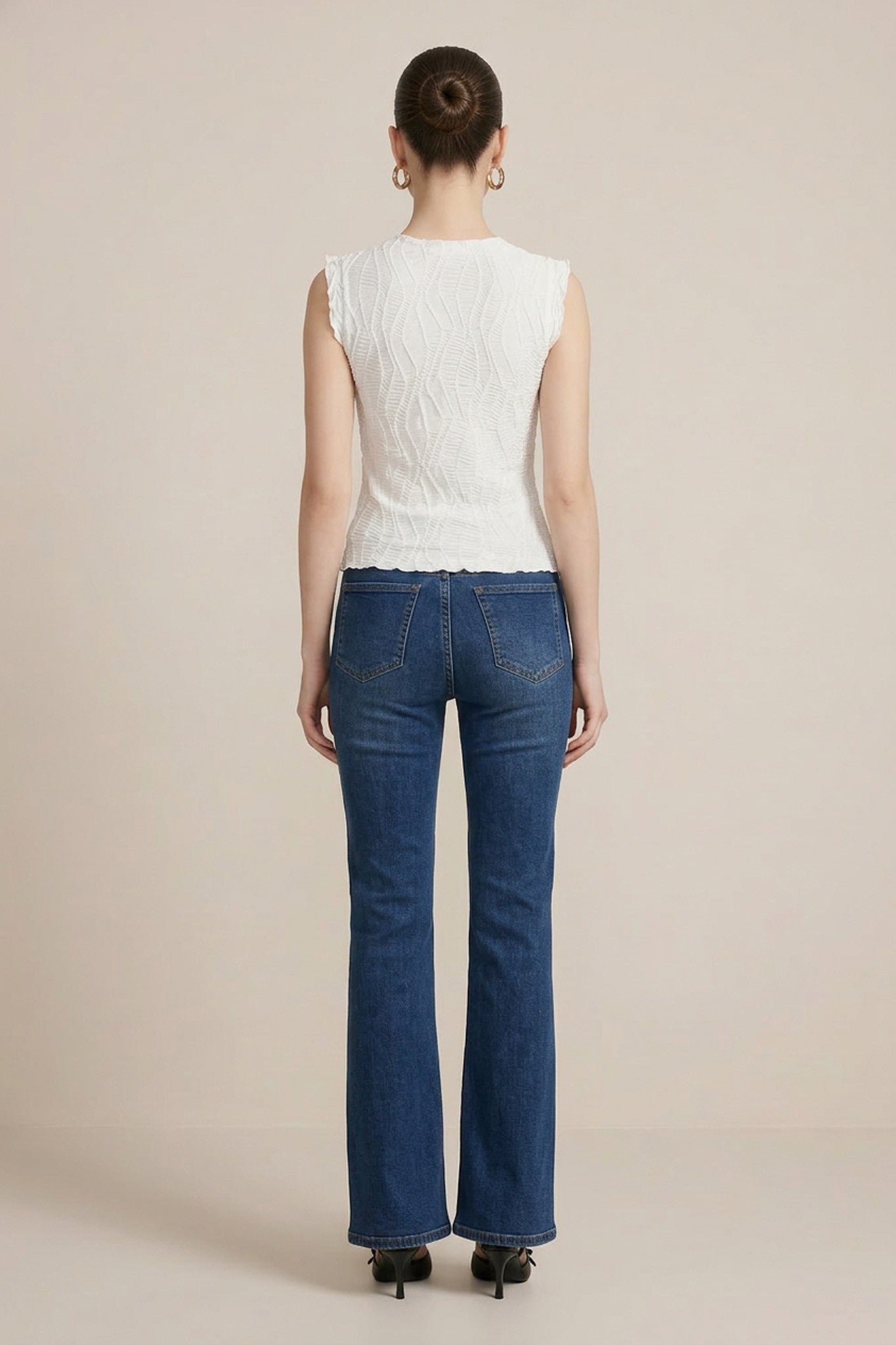 Texture Knit Sleeveless Top