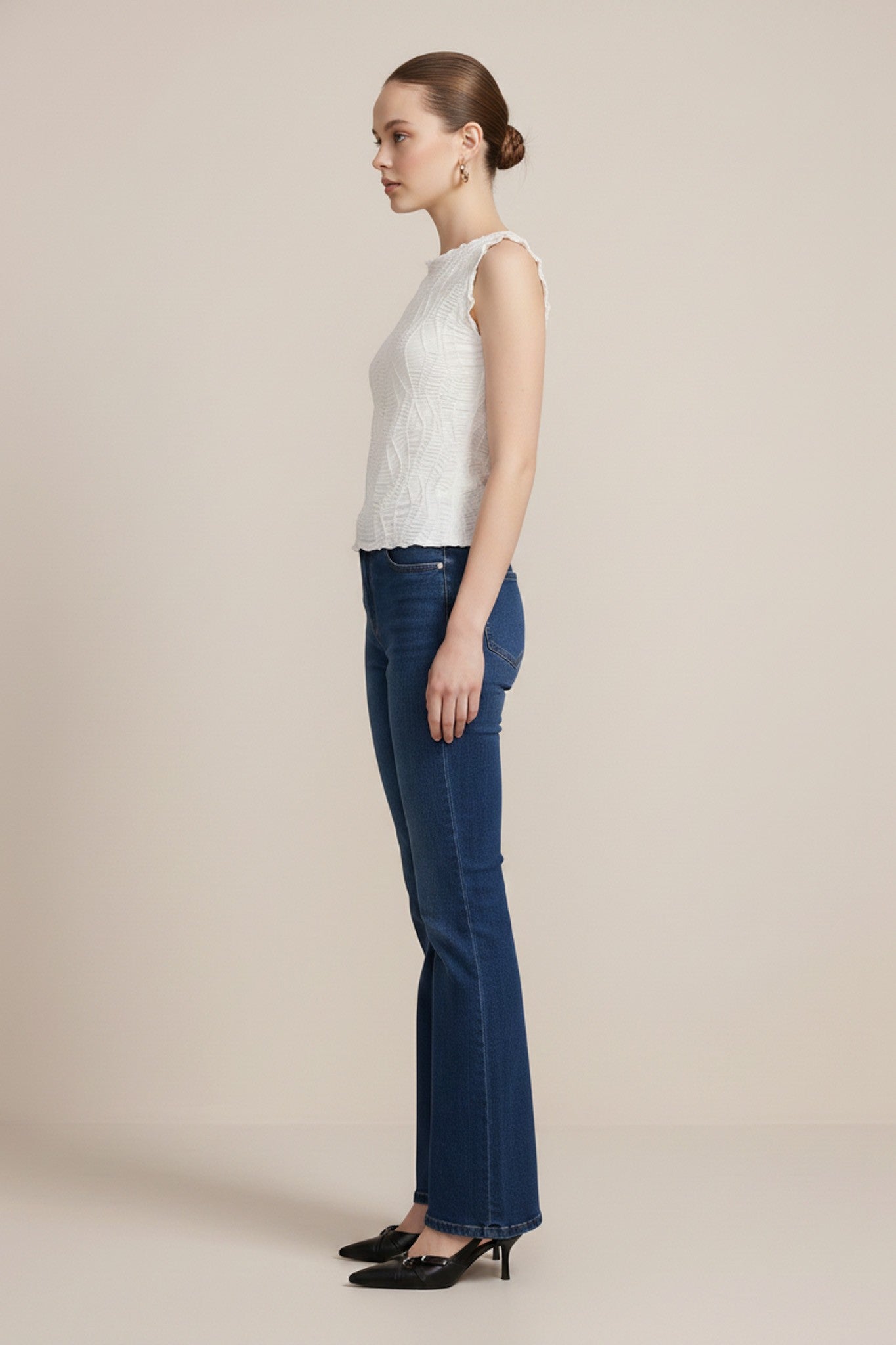 Texture Knit Sleeveless Top