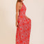 Bandana Print Halter Maxi Dress