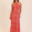 Bandana Print Halter Maxi Dress
