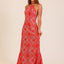 Bandana Print Halter Maxi Dress