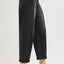 Black Barrel Crop Jeans