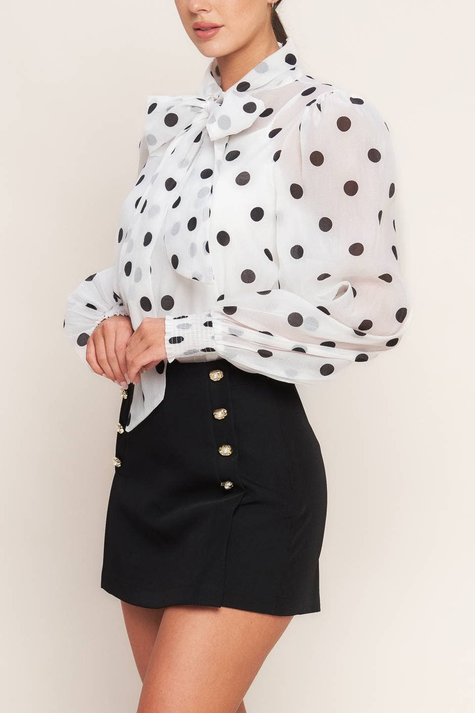 Solid Woven Skort -OS