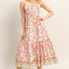 Pink Floral Spaghetti Strap Dress