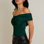 OFF SHOULDER WRAP BODYSUIT- OS