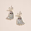 Glitter Ghost with Bow Post Earrings