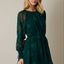 Emerald Long Sleeve Mini Dress