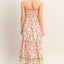 Pink Floral Spaghetti Strap Dress