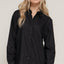 Long Sleeve Linen Blend Shirt- OS