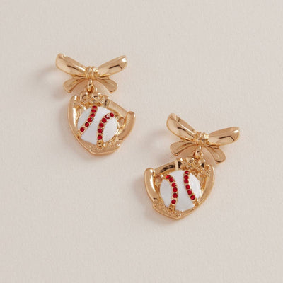 Baseball Softball with Glove Earrings OS
