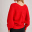 WRAP CROSSOVER RIBBED FUZZY KNIT SWEATER PULLOVER- OS