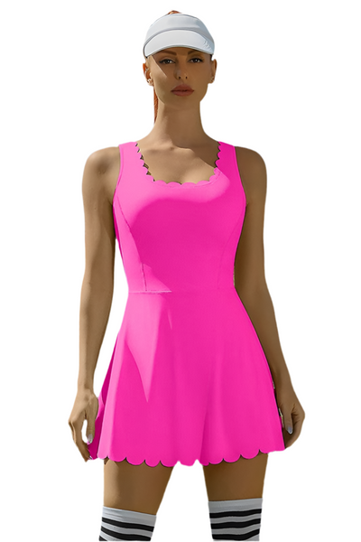Women Workout Golf Tennis Dress with Shorts Pocket
