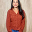 Rust Long Sleeve Blouse- OS
