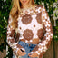 Crochet Flower Pattern Pullover