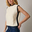 MOCK NECK SLEEVELESS SWEATER TOP - OS
