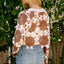 Crochet Flower Pattern Pullover