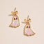 Glitter Ghost with Bow Post Earrings