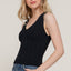 Sleeveless V-neck Variegated Rib Sweater-OS