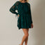 Emerald Long Sleeve Mini Dress